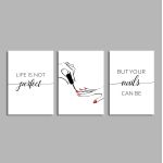 Poster Perfect nails 3 panels