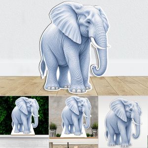 Wooden printed figure, bear with green balloons
