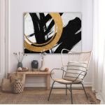 Πίνακας σε καμβά Yellow with black