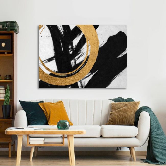 Πίνακας σε καμβά Yellow with black