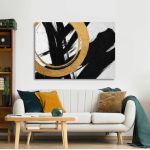 Πίνακας σε καμβά Yellow with black
