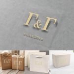Stickers labelsmarriage initials and date minimal