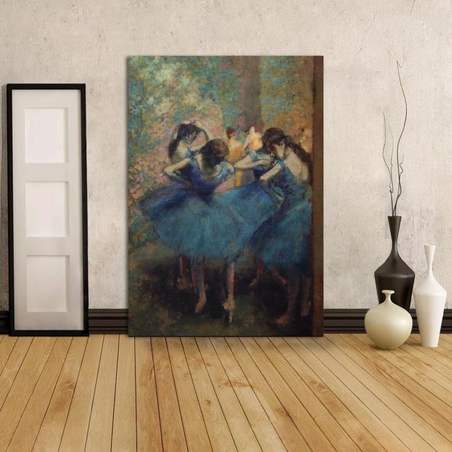 Canvas print Dancers in blue, Edgar Degas, reproduction