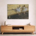 Canvas print Dancers practicing at the barre, Degas E.