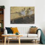 Canvas print Dancers practicing at the barre, Degas E.