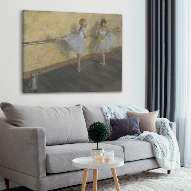 Canvas print Dancers practicing at the barre, Degas E.