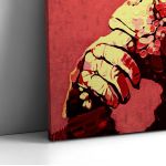 Πίνακας σε καμβά The thinking D.J. in red