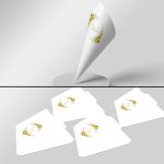 Sunflower candy cones with sunflower design on white background