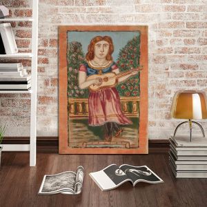 Πίνακας ζωγραφικής Γυναίκα με κιθάρα, Θεόφιλος