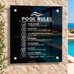 Entrance Sign, black, plexiglass white or color print, square