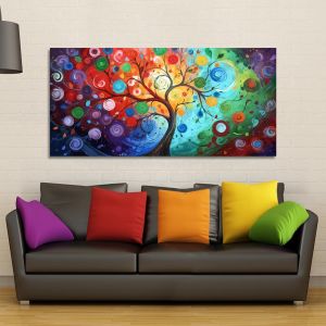 Canvas print Swirl tree, panoramic