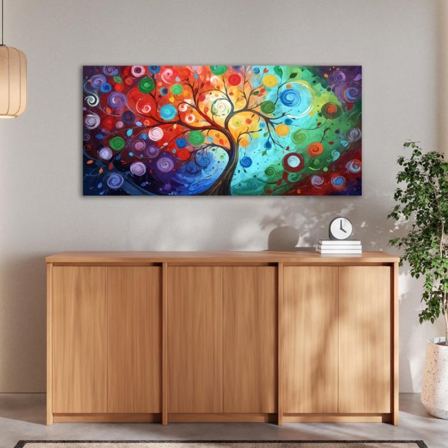 Canvas print Swirl tree, panoramic