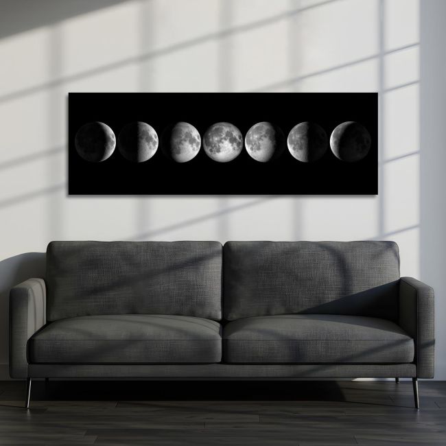 Πίνακας σε καμβά Moon phases, πανοραμικός