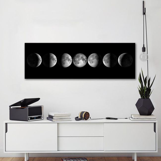 Πίνακας σε καμβά Moon phases, πανοραμικός