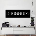 Canvas print Moon phases, panoramic
