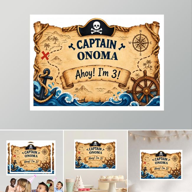 Banner self adhesive personalized horizontal