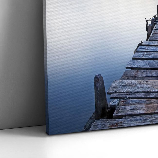 Canvas print Wooden jetty in a lake
