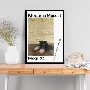 Αφίσα Έκθεσης Moderna Museet, Magritte R, αφίσα, κάδρο