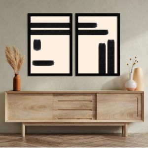 Art line in black, αφίσα, κάδρο δίπτυχο