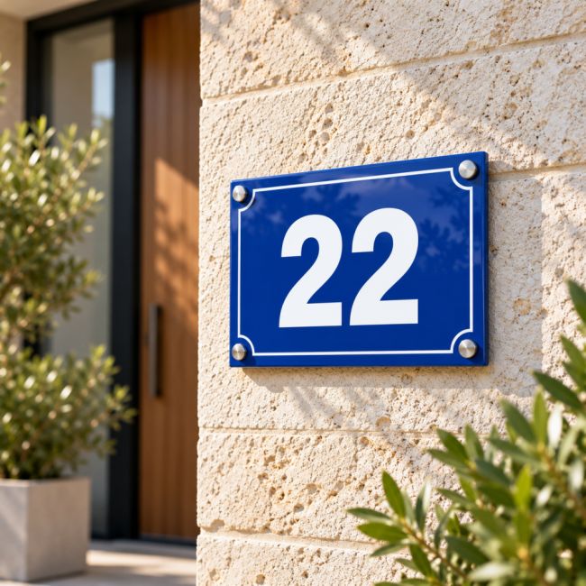 Plexiglass acrylic sign, accommodation