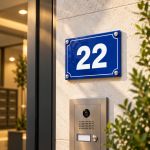 Plexiglass acrylic sign, accommodation