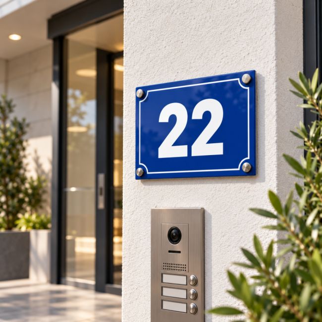 Plexiglass acrylic sign, accommodation