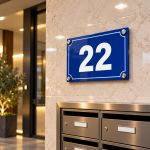 Plexiglass acrylic sign, accommodation