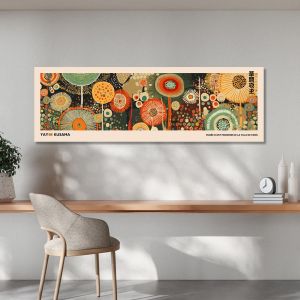 Πίνακας σε καμβά A field of flowers III, reart (original YAYOI Kusama), πανοραμικός 2