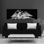 Canvas print Psyche revived by Cupid's Kiss, panoramic