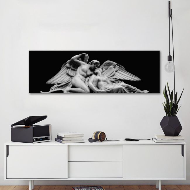 Canvas print Psyche revived by Cupid's Kiss, panoramic