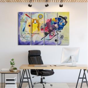 Canvas print Yellow red blue, W. Kandinsky,3 panels