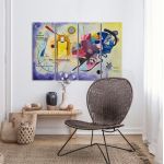 Canvas print Yellow red blue, W. Kandinsky,3 panels