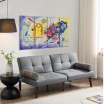 Canvas print Yellow red blue, W. Kandinsky,3 panels