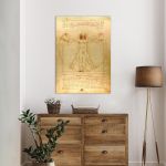 Canvas print The vitruvian man, Leonardo da Vinci