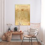Canvas print The vitruvian man, Leonardo da Vinci