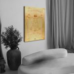 Canvas print The vitruvian man, Leonardo da Vinci