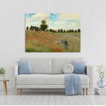 Canvas print Poppy field, Monet C.