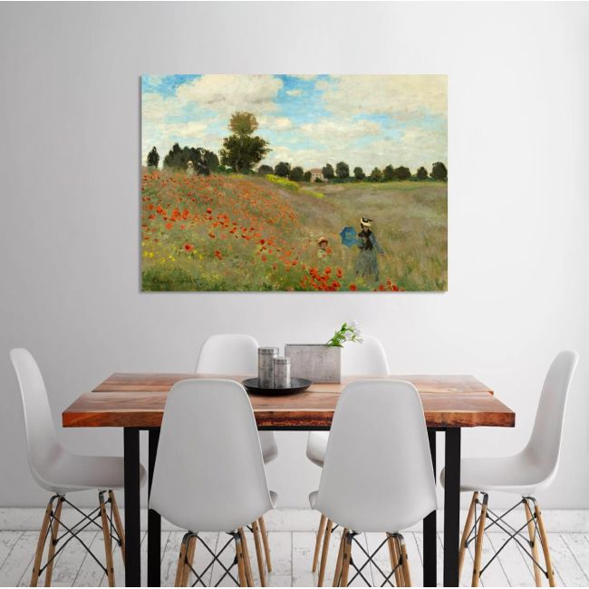 Canvas print Poppy field, Monet C.