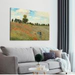 Canvas print Poppy field, Monet C.