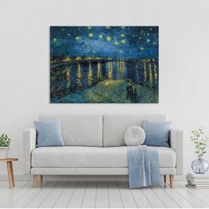 Πίνακας ζωγραφικής Starry night over the Rhône, Vincent van Gogh 2