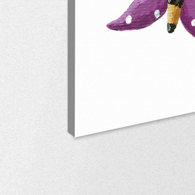 Kids canvas print Paintedbutterfly (mauve)