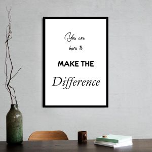 Make the difference, αφίσα, κάδρο