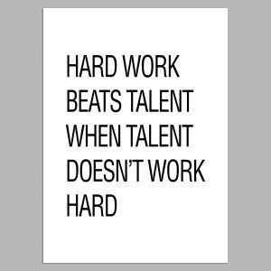Hard work, αφίσα, κάδρο 2