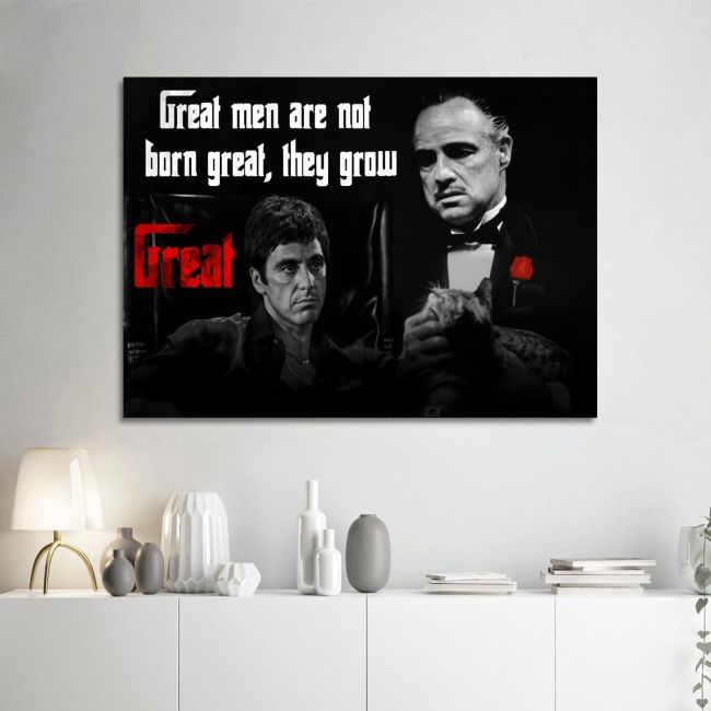 Canvas print Offer, Great men, The godfather theme