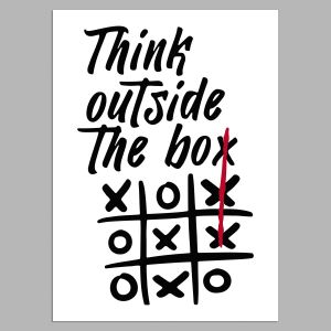 Think outside the box Tic-tac-toe poster 2