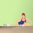 Αυτοκόλλητο τοίχου Γυμναστική, γυναίκα γυμνάζεται 1  