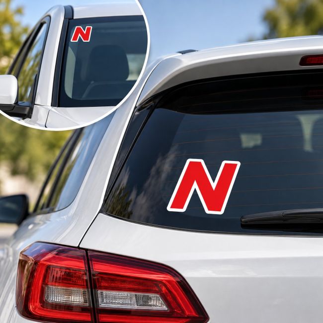 Car sticker N for No Mercy