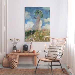 Πίνακας ζωγραφικής Woman with a parasol, facing left, Monet C. 2