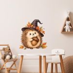 Kids wall stickers Swan watercolor with flowers