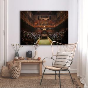 Canvas print Devolved parliament, Banksy 2